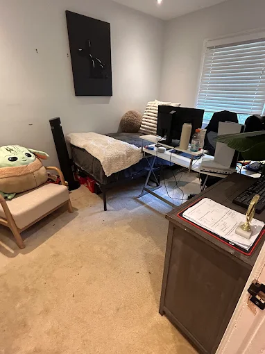 Home office after cleaning — tidy and organized